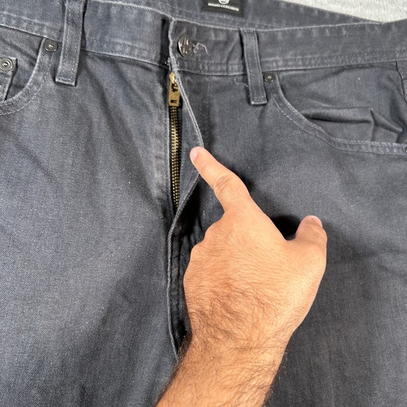AG Adriano Goldschmied Jeans Mens 36x32 Black Denim Nomad Modern Slim‎ Straight - Picture 6 of 11